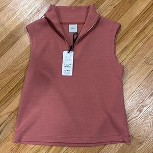 Varley Sleeveless Zip Tank in Dusty Rose
